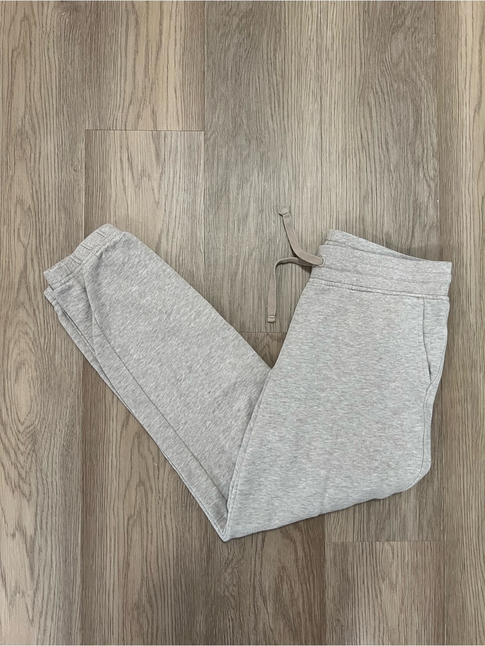 L.L.Bean Tan Gray Fleece Jogger Sweatpants Size Small 510973